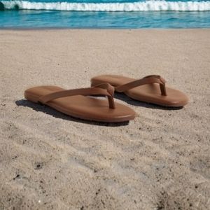 Torrid Flip Flop WW Wide Sunnie Deep Taupe Brown Flat Sandals Thong Shoe…
